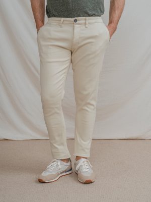 PANTALÓN CHINO SKINNY CROPPED BEIGE