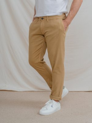 PANTALÓN CHINO SKINNY CROPPED CAMEL