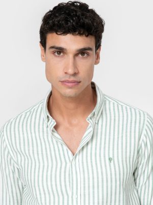 CAMISA ESTRUCTURA RAYA VERDE