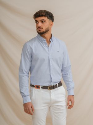 CAMISA OXFORD CELESTE