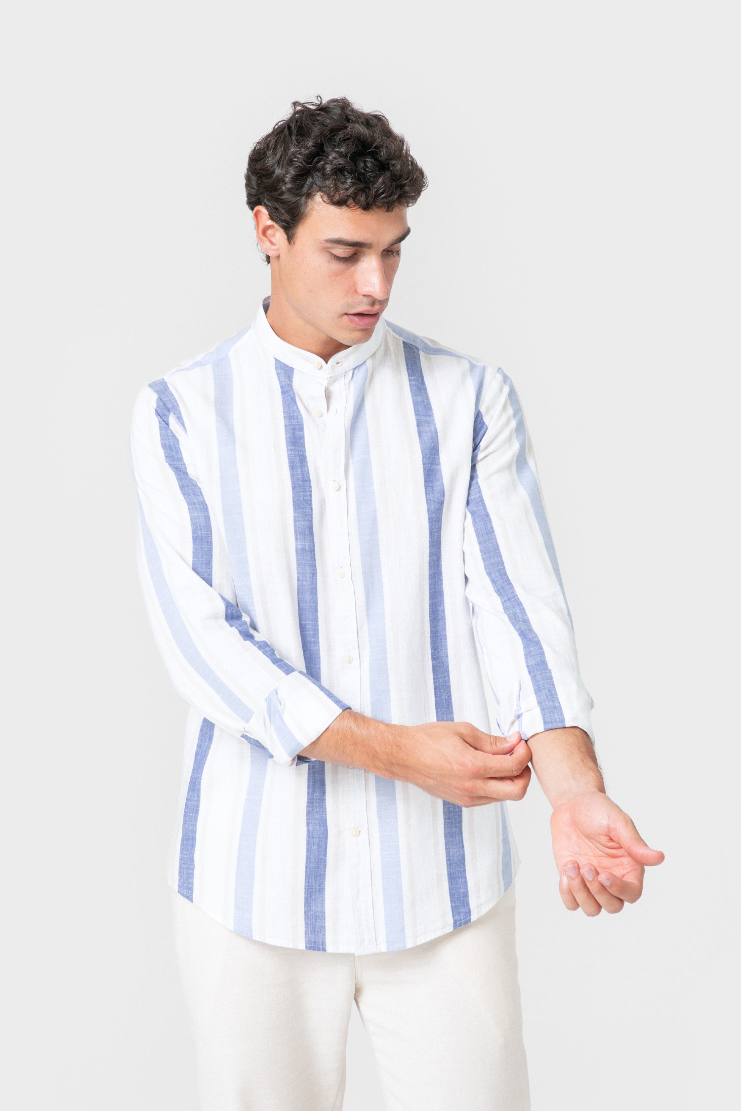 CAMISA LINO RAYAS - Imagen 2