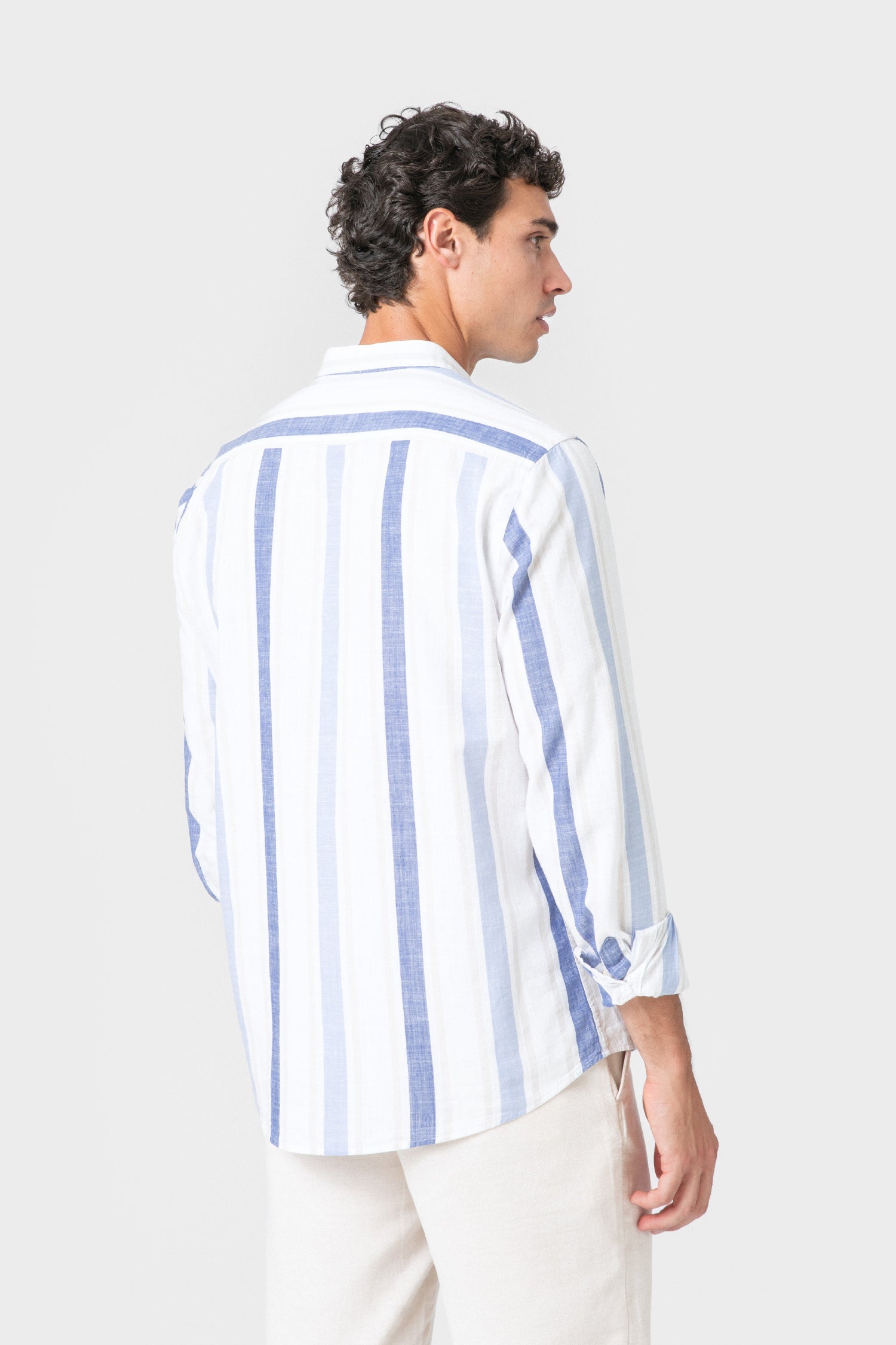 CAMISA LINO RAYAS - Imagen 4