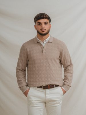 POLO ESTRUCTURA PUNTO BEIGE