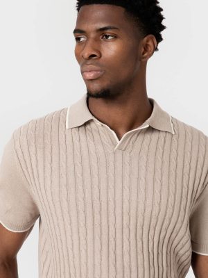 POLO TRICOT NUDOS BEIGE