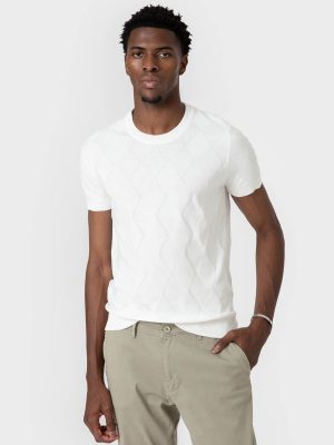 JERSEY TRICOT ROMBOS BLANCO