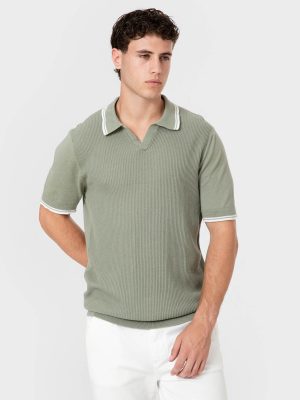 POLO TRICOT RAYA CUADRILLÉ VERDE