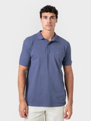 POLO BÁSICO REGULAR FIT CELESTE