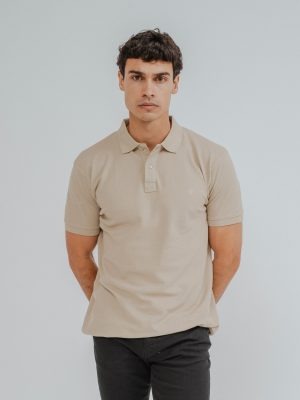 POLO BÁSICO REGULAR FIT BEIGE