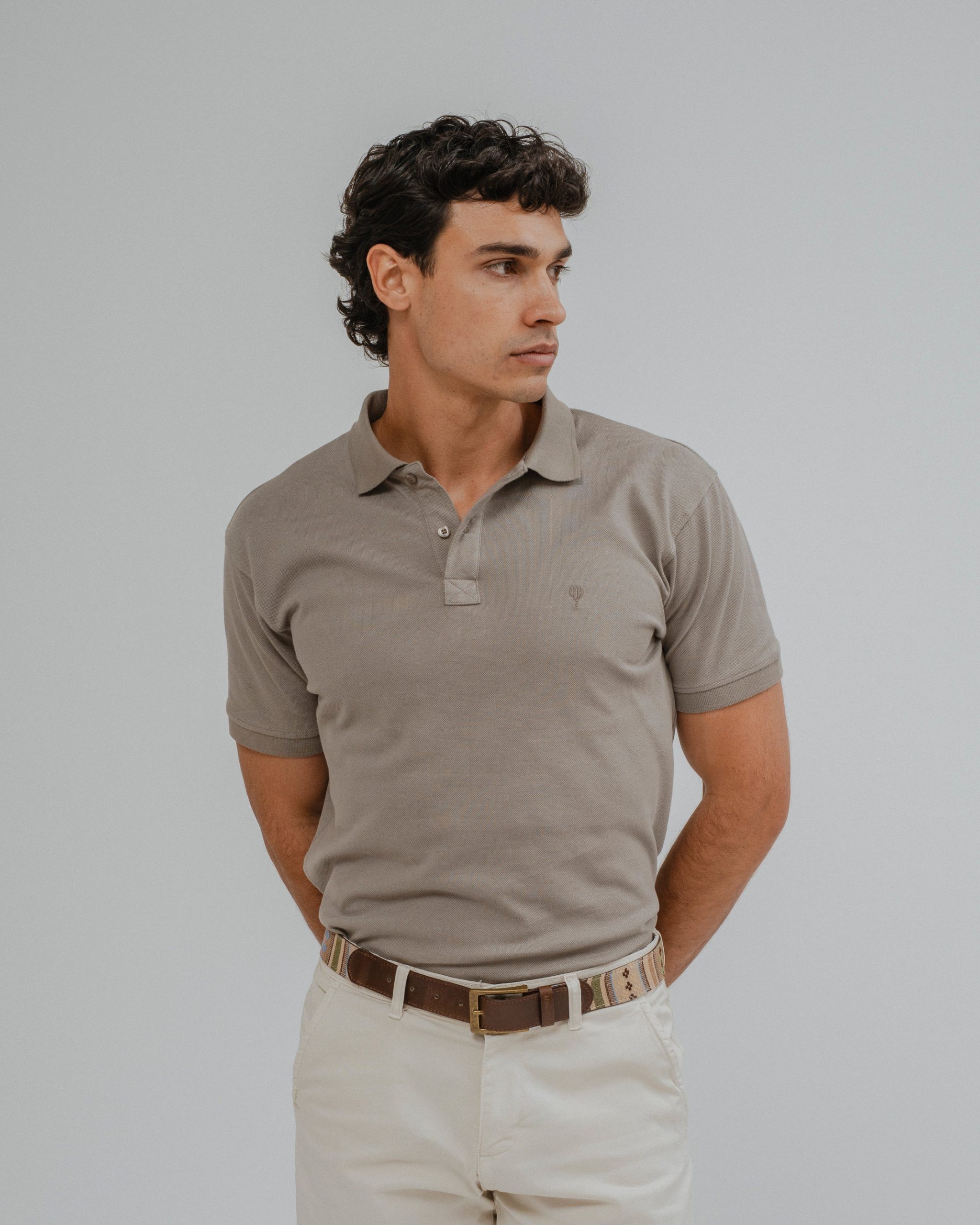 POLO BÁSICO REGULAR FIT MARRÓN
