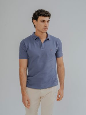 POLO BÁSICO REGULAR FIT AZUL