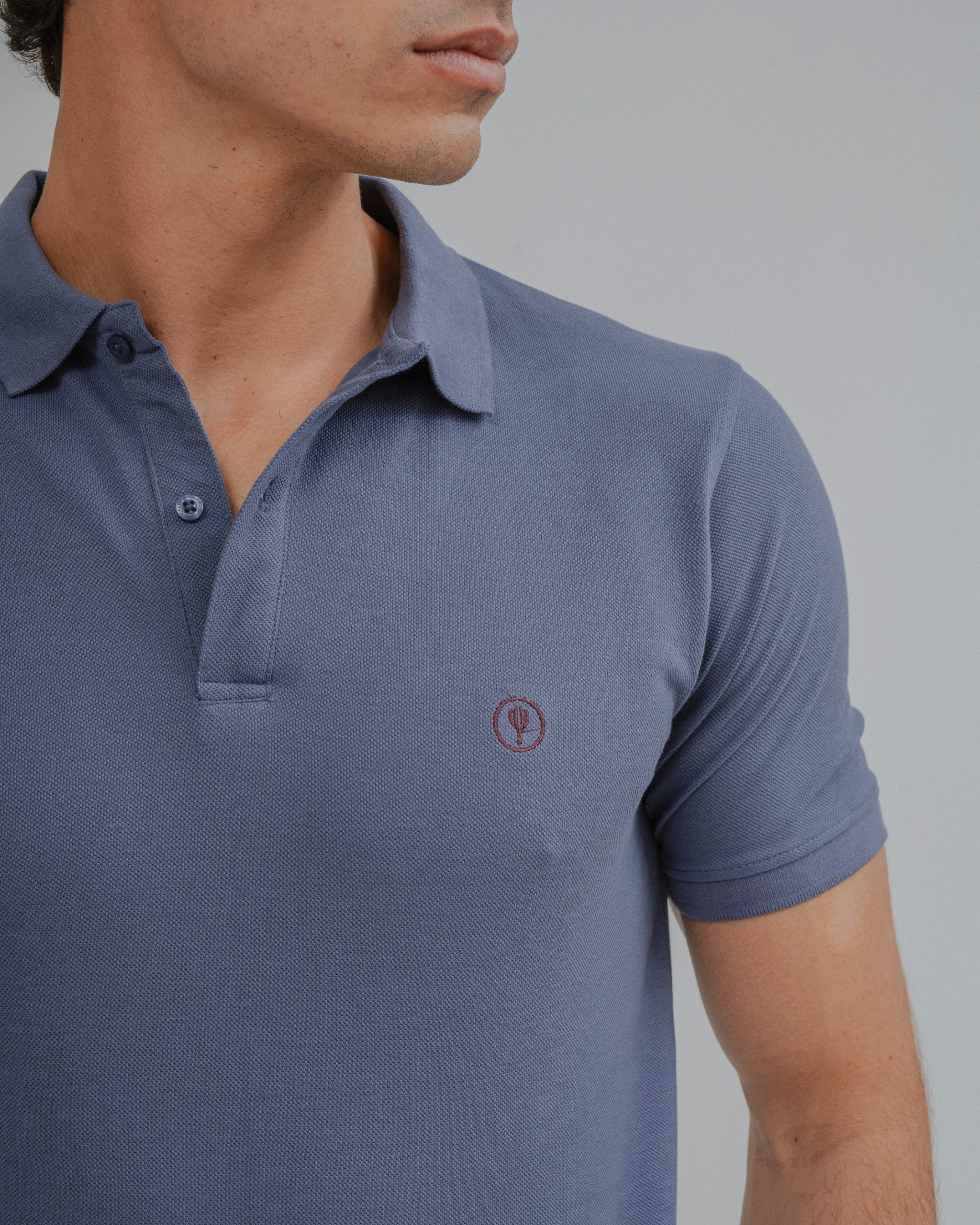 POLO BÁSICO REGULAR FIT AZUL - Imagen 2