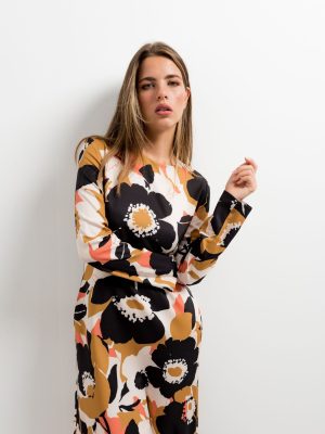 VESTIDO MIDI ESTAMPADO FLORAL