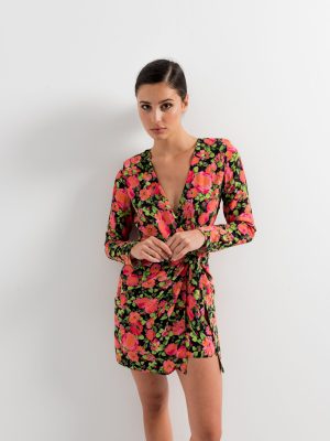 VESTIDO DRAPEADO ESTAMPADO