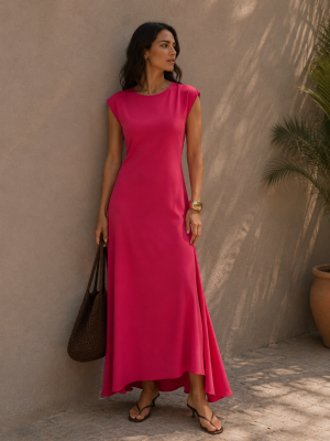 VESTIDO MIDI ASIMÉTRICO