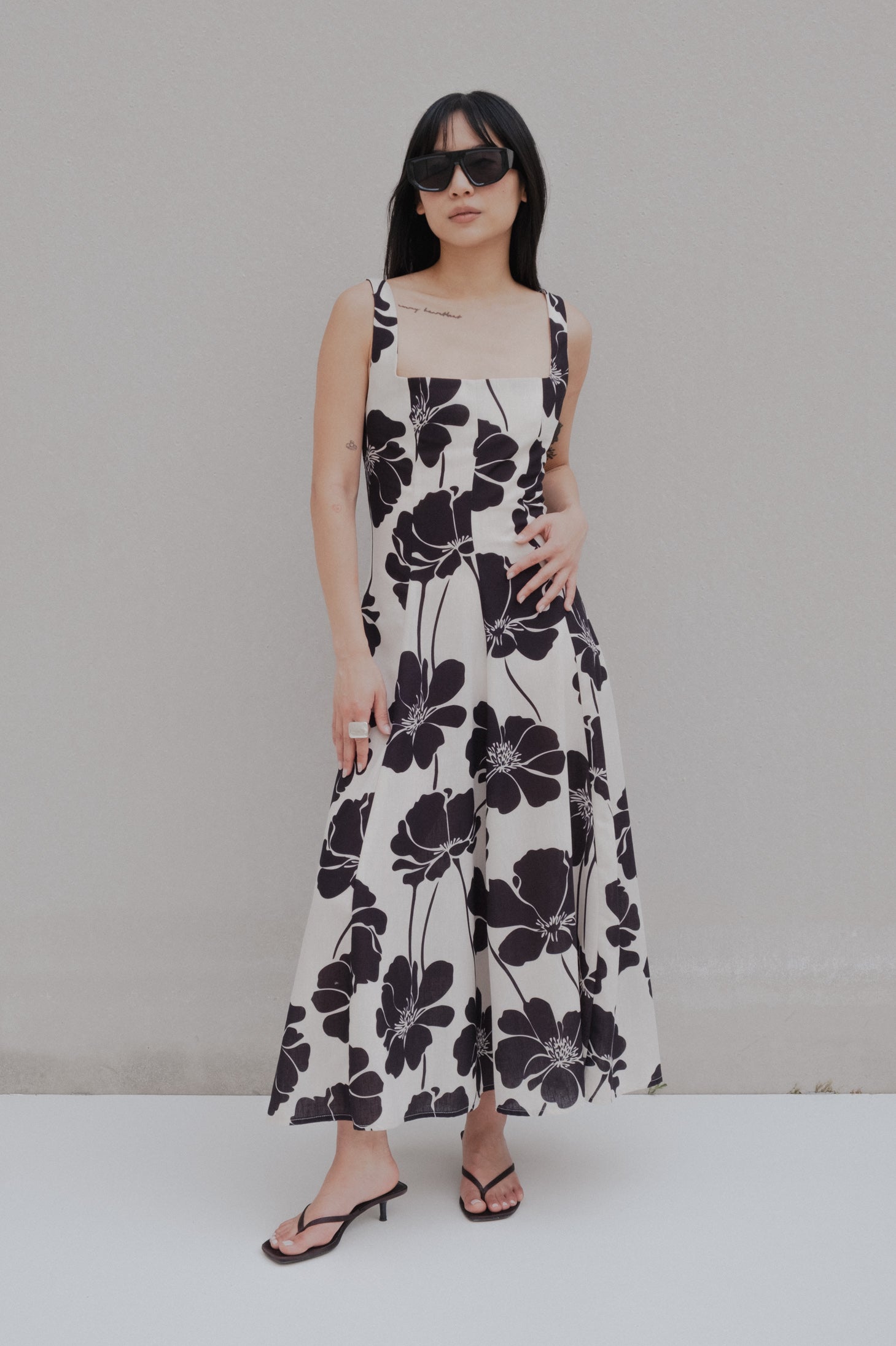VESTIDO MIDI ESTAMPADO - Imagen 2