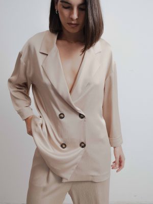 BLAZER SATINADA CRUZADA