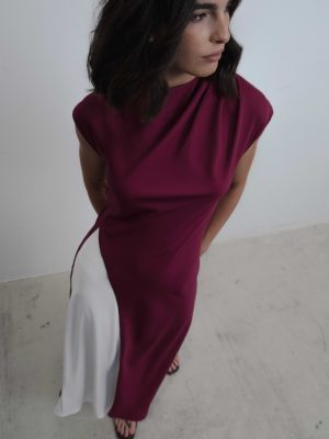 VESTIDO MIDI COMBINADO