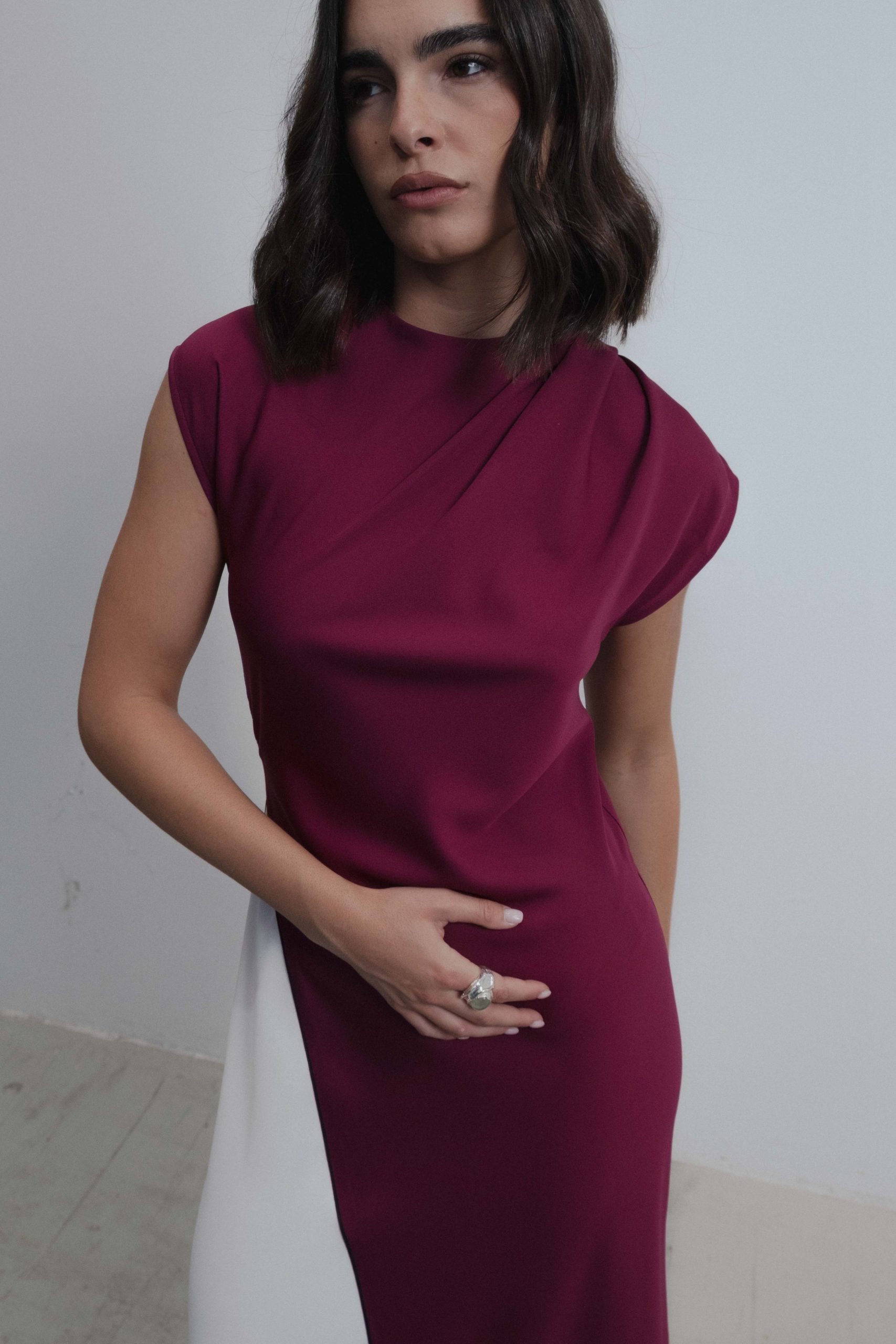 VESTIDO MIDI COMBINADO - Imagen 3