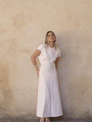 VESTIDO MIDI FRUNCES