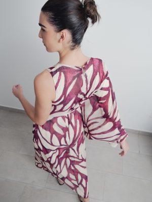 VESTIDO ASIMETRICO ESTAMPADO