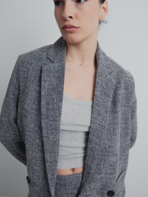 BLAZER ESTRUCTURA CRUZADA CROPPED