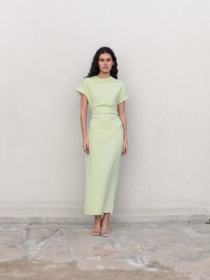 VESTIDO MIDI FRUNCES