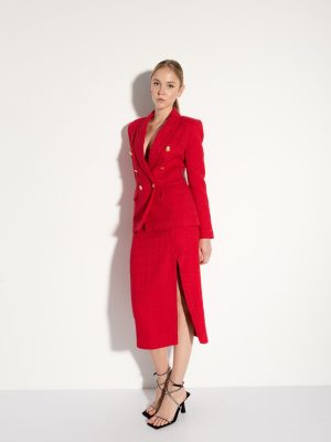 FALDA MIDI TEXTURA