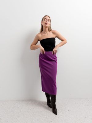 FALDA MIDI ABERTURA TRASERA