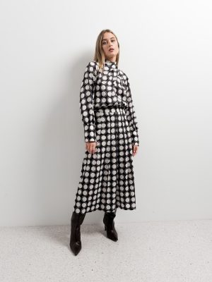 FALDA MIDI ESTAMPADA