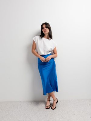 FALDA MIDI SATINADA