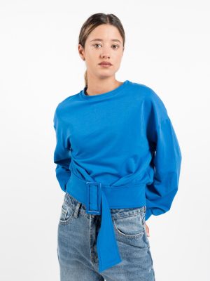 SUDADERA CORTA CINTURON