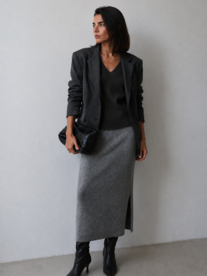 FALDA MIDI PUNTO