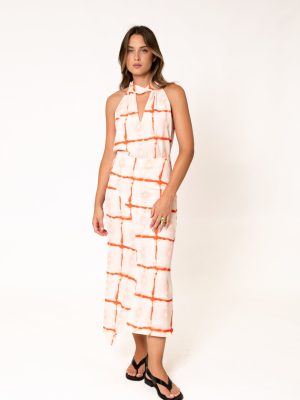 FALDA MIDI ESTAMPADA