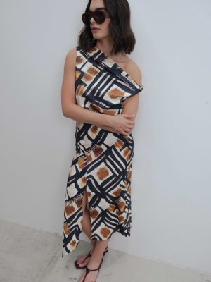 FALDA MIDI ESTAMPADA