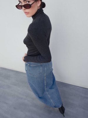 FALDA LARGA DENIM ABERTURA